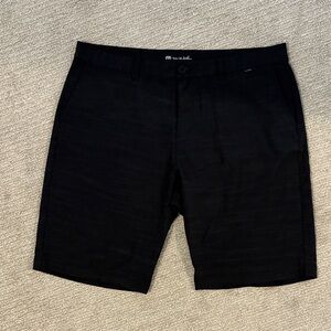 Travis Mathew Men's Black Flat Front Shorts